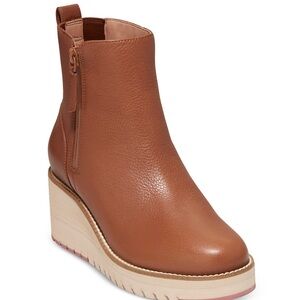Cole Haan women’s city almond toe wedge heel boots. Zero Grand. Never worn!
